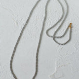 Swarovski Grey 4mm Pearl Long Necklace - floysun