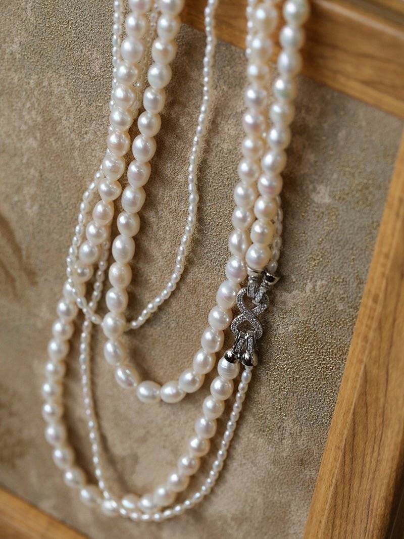 Two-layer Large and Small Pearl Long Necklaces - floysun
