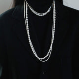 Two-layer Large and Small Pearl Long Necklaces - floysun