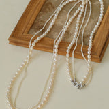 Two-layer Large and Small Pearl Long Necklaces - floysun
