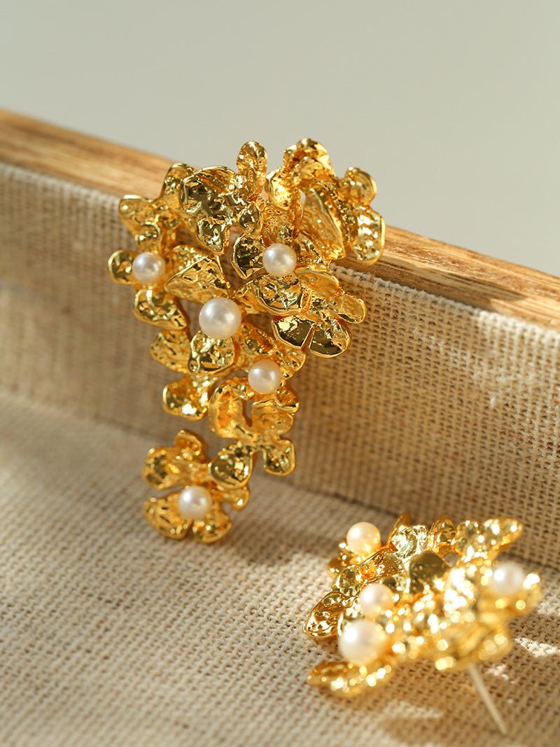 Vintage Flower Pearl Earrings - floysun