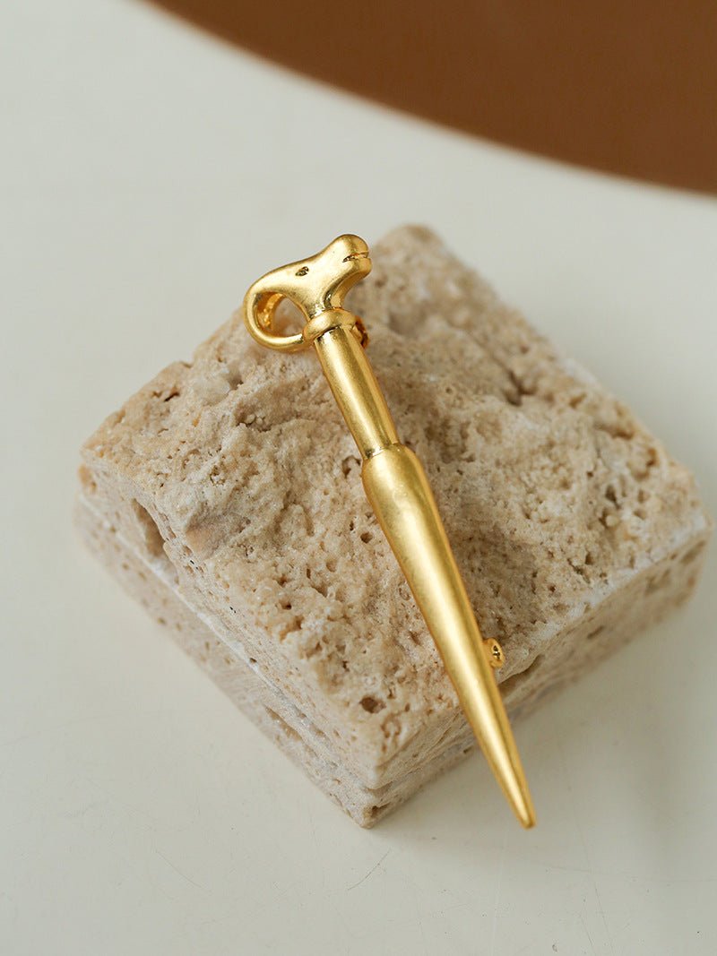 Vintage Gold-plated Sheep Head Brooch - floysun
