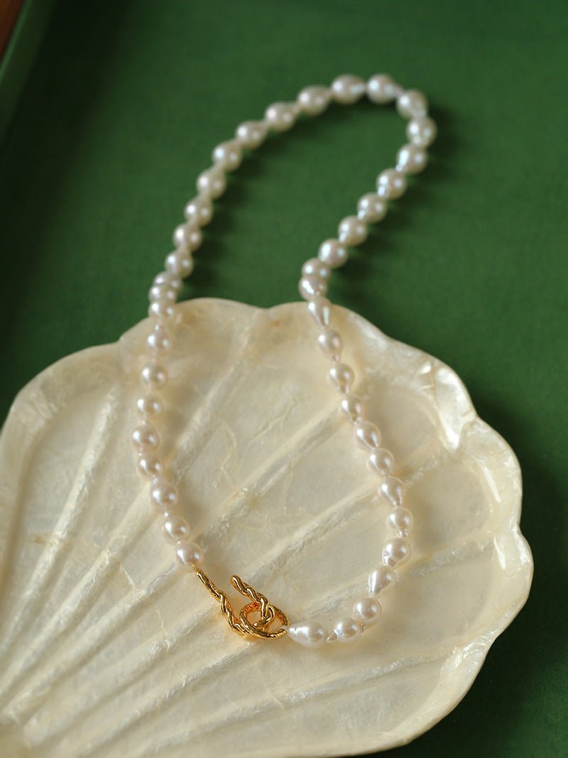 Water Drop Baroque Pearl Necklace - floysun
