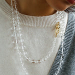 White Crystal Long Necklaces - floysun