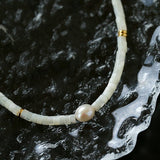 White Mother of Fritillary Pearl Necklace - floysun