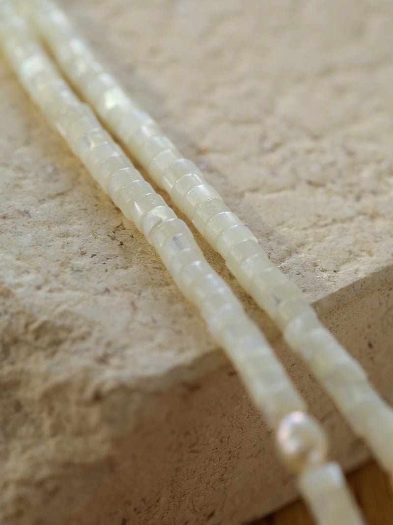 White Mother of Fritillary Pearl Necklace - floysun