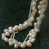 Wrapped Chain Wheat Ear Pearl Necklace - floysun
