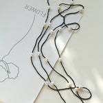 Wrinkled Baroque Black Spinel Long Necklaces - floysun