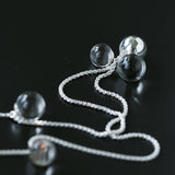 Clear Bubble Glass Cluster Long Necklace - detail view | Floysun