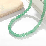 Solid Natural Green Aventurine Beaded Necklace