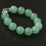Natural Green Aventurine Beaded Bracelet - close-up detail | Floysun
