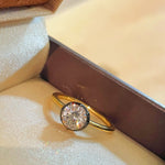 1 Carat Lab - Grown Diamond Black Gold Solitaire Ring - floysun