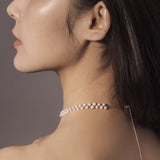 Freshwater Pearl Woven Adjustable Choker Necklace