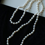 114cm Infinite Wrap Baroque Pearl Necklace - Versatile Natural Freshwater Pearl Chain - floysun