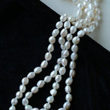 114cm Infinite Wrap Baroque Pearl Necklace - Versatile Natural Freshwater Pearl Chain - floysun