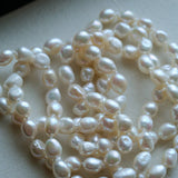 114cm Infinite Wrap Baroque Pearl Necklace - Versatile Natural Freshwater Pearl Chain - floysun