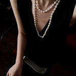 114cm Infinite Wrap Baroque Pearl Necklace - Versatile Natural Freshwater Pearl Chain - floysun