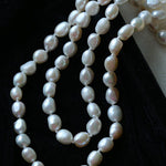 114cm Infinite Wrap Baroque Pearl Necklace - Versatile Natural Freshwater Pearl Chain - floysun