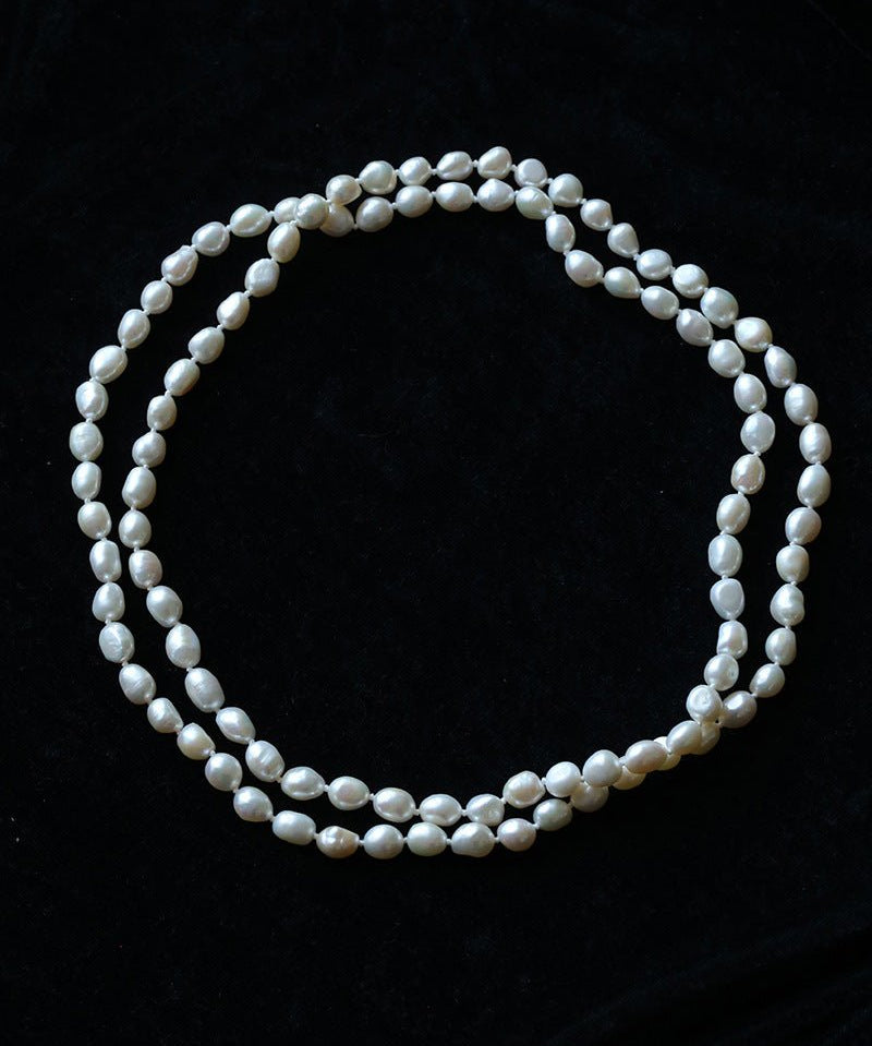 114cm Infinite Wrap Baroque Pearl Necklace - Versatile Natural Freshwater Pearl Chain - floysun
