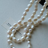 114cm Infinite Wrap Baroque Pearl Necklace - Versatile Natural Freshwater Pearl Chain - floysun