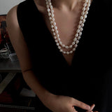 114cm Infinite Wrap Baroque Pearl Necklace - Versatile Natural Freshwater Pearl Chain - floysun