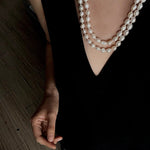 114cm Infinite Wrap Baroque Pearl Necklace - Versatile Natural Freshwater Pearl Chain - floysun