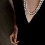 114cm Infinite Wrap Baroque Pearl Necklace - Versatile Natural Freshwater Pearl Chain - floysun