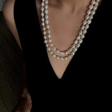 114cm Infinite Wrap Baroque Pearl Necklace - Versatile Natural Freshwater Pearl Chain - floysun