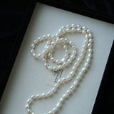 114cm Infinite Wrap Baroque Pearl Necklace - Versatile Natural Freshwater Pearl Chain - floysun