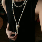 114cm Infinite Wrap Baroque Pearl Necklace - Versatile Natural Freshwater Pearl Chain - floysun
