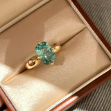 Tourmaline Green Rectangular Cut Ring