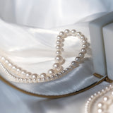 Elegant Swarovski Pearl Gradient Collarbone Necklace