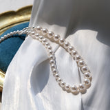 Elegant Swarovski Pearl Gradient Collarbone Necklace