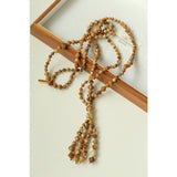 Collana con pendente nappina in diaspro naturale stile boho