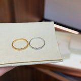 Bezel-Set Cubic Zirconia Half Eternity Ring