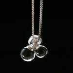 Clear Bubble Glass Cluster Long Necklace - close-up detail | Floysun