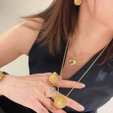 Vintage Heavy Craft Cactus Ball High Carbon Diamond Pendant Necklace