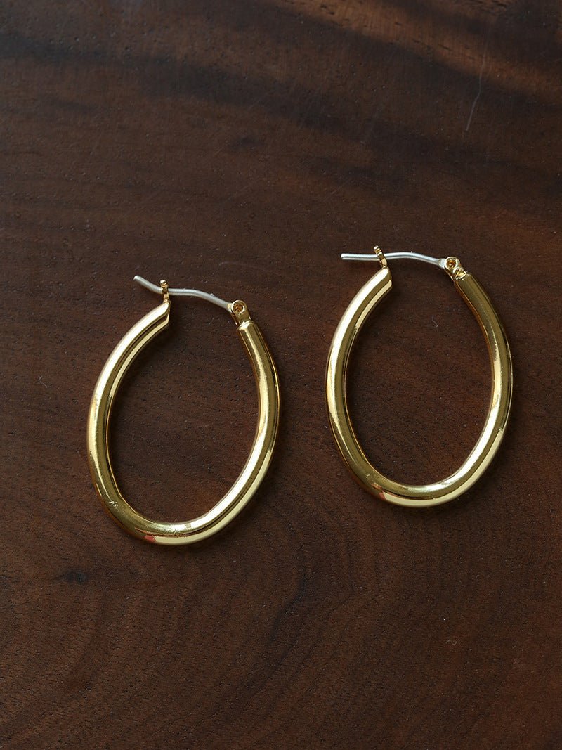 2 - in - 1 Detachable Baroque Pearl Lily Earrings - Vintage 18K Gold Hoop with Pearl Drop - floysun