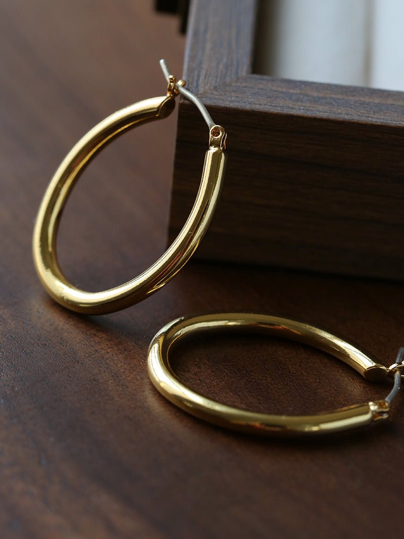 2 - in - 1 Detachable Baroque Pearl Lily Earrings - Vintage 18K Gold Hoop with Pearl Drop - floysun