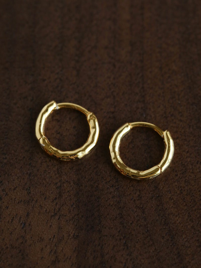 2 - in - 1 Detachable Solitaire Huggie Earrings - Petite 925 Sterling Silver Small Hoop - floysun