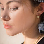 2 - in - 1 Detachable Solitaire Huggie Earrings - Petite 925 Sterling Silver Small Hoop - floysun