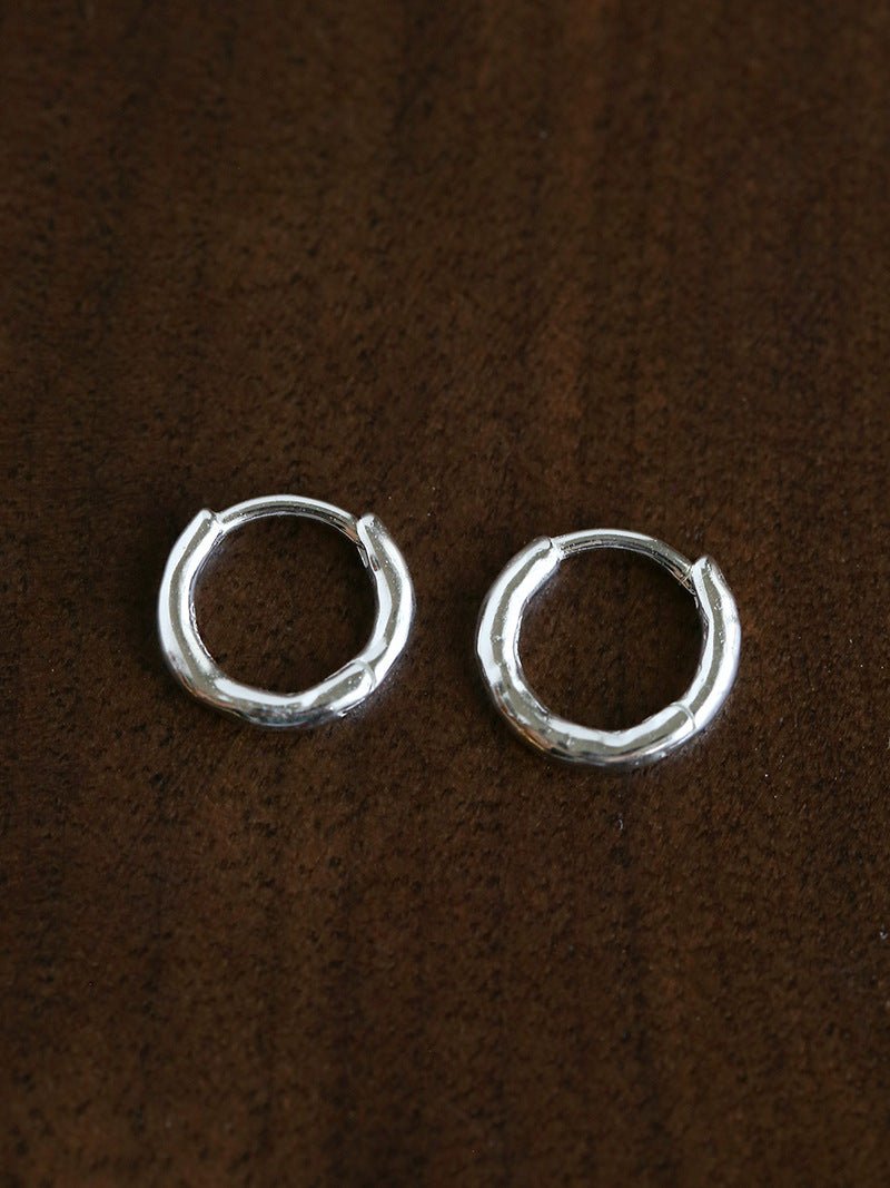2 - in - 1 Detachable Solitaire Huggie Earrings - Petite 925 Sterling Silver Small Hoop - floysun