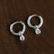 2 - in - 1 Detachable Solitaire Huggie Earrings - Petite 925 Sterling Silver Small Hoop - floysun