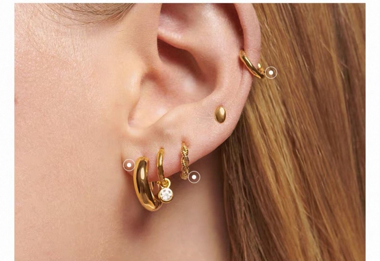 2 - in - 1 Detachable Solitaire Huggie Earrings - Petite 925 Sterling Silver Small Hoop - floysun