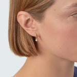 2 - in - 1 Detachable Solitaire Huggie Earrings - Petite 925 Sterling Silver Small Hoop - floysun