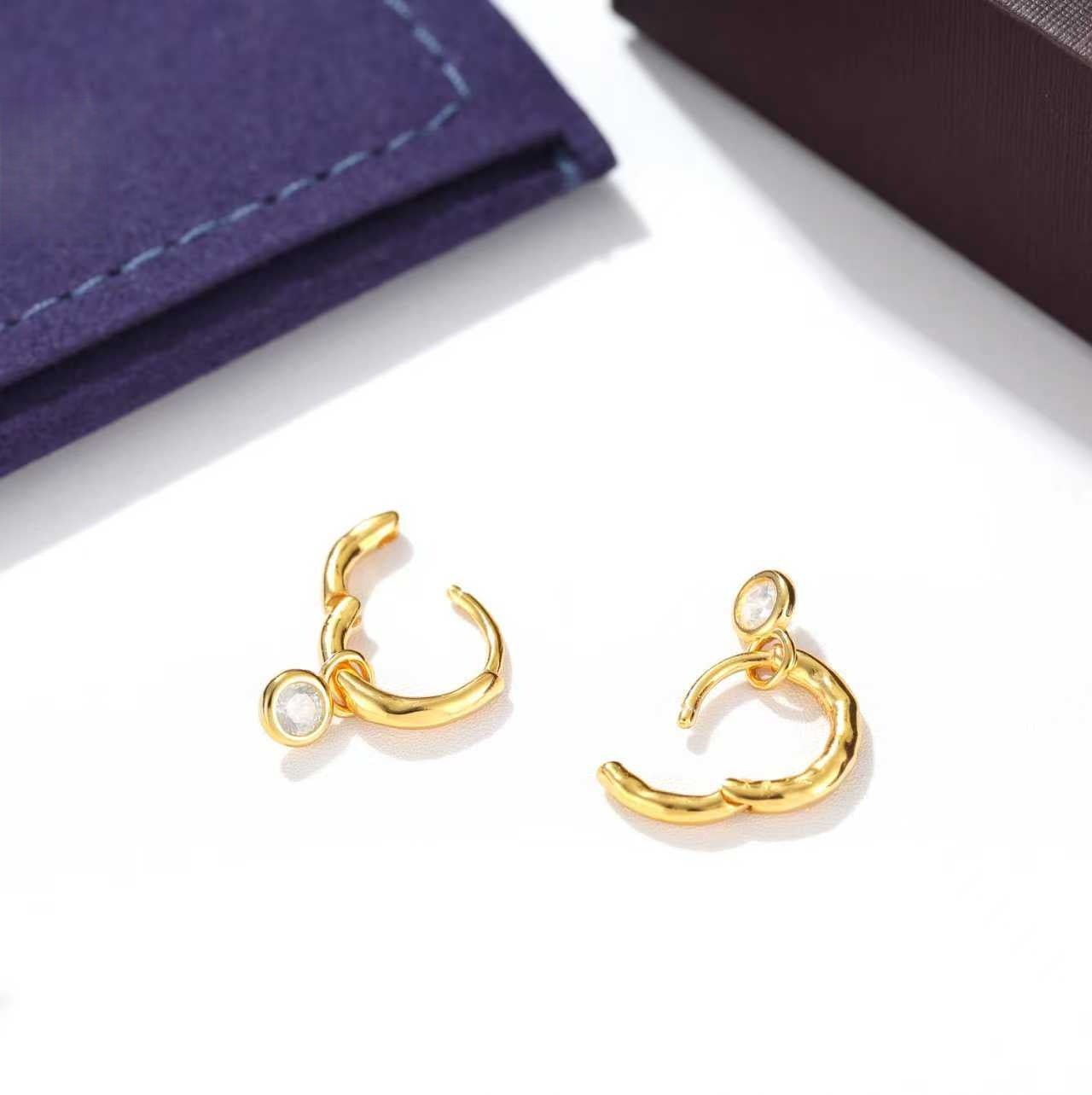 2 - in - 1 Detachable Solitaire Huggie Earrings - Petite 925 Sterling Silver Small Hoop - floysun
