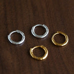 2 - in - 1 Detachable Solitaire Huggie Earrings - Petite 925 Sterling Silver Small Hoop - floysun