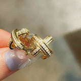 Intertwined Knot Pavé Stud Earrings