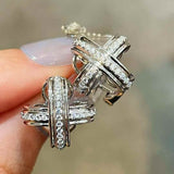 Intertwined Knot Pavé Stud Earrings