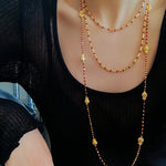 2026 Lucky Koi Red Spinel Long Necklace - floysun